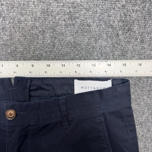 Mott & Bow Mens 30x30 Navy Stretch Chino Pants Slim Fit Cotton Elastane